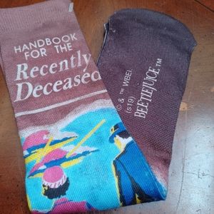 BEETLEJUICE RECENTLY deceased character socks never worn